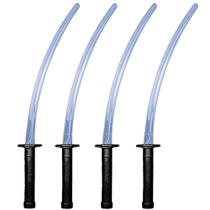 4 Super Espadas Ninja Infantil Preta 58cm Katana Brinquedo
