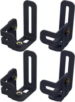 4 Suporte Ajustável Inclinável Caixa de Som Home Theater Preto