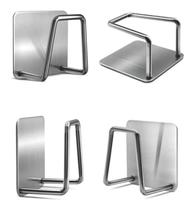 4 Suporte Esponja Bucha Pia Aço Inox Louça Cozinha Gancho 4 Suporte Esponja Bucha Pia Aço Inox Louça Cozinha Gancho