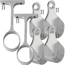 4 Suporte Lateral + 2 Suporte Central Para Tubo Redondo