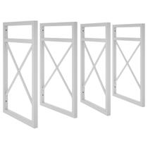 4 Suporte Nicho Prateleira Industrial Parede 37X20Cm Branco