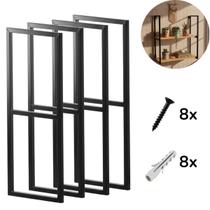 4 Suporte Prateleira Suspensa 20cm Industrial Parede Teto