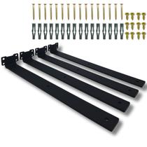 4 Suportes De Parede 40cm Formato Invertido De Prateleira Mão Francesa Aço Reforçado