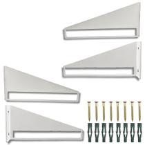 4 Suportes De Parede Estilo Moderno Aço Resistente Inclinado Prateleira Suspensa 4 Suportes De Parede Estilo Moderno Aço Resistente Inclinado Prateleira Suspensa