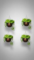 4 Suportes de Parede para Vasos de Plantas 20cm 4 Suportes de Parede para Vasos de Plantas 20cm