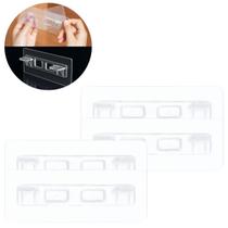4 Suportes Gancho Auto Adesivo Para Prateleira Resistente