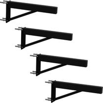 4 SUPORTES PIA PARAFUSAR BANCADA APARADOR 30 CM Preto