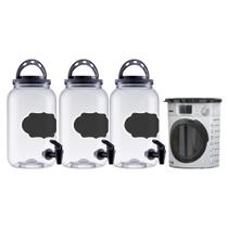 4 Suqueira Dispenser Amaciante E Sabão Em Pó Liquido 3,6l Lousa Cores 4 Suqueira Dispenser Amaciante E Sabão Em Pó Liquido 3,6l Lousa Cores