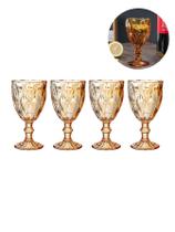 4 Taça Copo Diamante Metalizada Amber Amarela Buffet Eventos 4 Taça Copo Diamante Metalizada Amber Amarela Buffet Eventos
