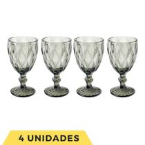 4 Taça Diamante Cinza Metalizado 340ML Bico de Jaca Eventos 4 Taça Diamante Cinza Metalizado 340ML Bico de Jaca Eventos