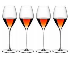 4 Taças Cristal Riedel Veloce Rosé Espumante 347ml Champagne 4 Taças Cristal Riedel Veloce Rosé Espumante 347ml Champagne