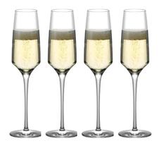 4 Taças de Cristal Espumante Champagne Eleganza Fracalanza 4 Taças de Cristal Espumante Champagne Eleganza Fracalanza