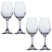 4 Taças de Vidro Resistente Vinho Tinto e Agua 365ml Luxo