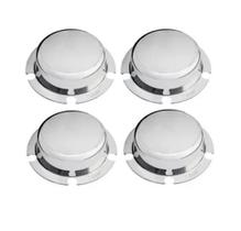 4 Tampa Cubo Cromada Roda Carreta 6 Furos Rolamento Cubo Grande