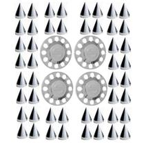 4 Tampa Cubo Traçao Truck Volvo Fh Fm Nh + Capa Porca Traçao Americana 21mm 4 Tampa Cubo Traçao Truck Volvo Fh Fm Nh + Capa Porca Traçao Americana 21mm