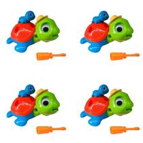 4 Tartarugas Brinquedo Monta E Desmonta Inteligencia educativo didatico Coordenação Motora