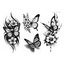 4 Tatuagem Falsa Temporária Borboletas