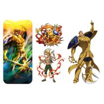 4 Tatuagens Temporaria Tema Anime 7 Pecados Escanor 4 Tatuagens Temporaria Tema Anime 7 Pecados Escanor