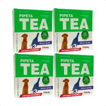 4 Tea Pipeta 1,3ml Antiparasitário Cães 5,1 Até 1kg 3pipetas
