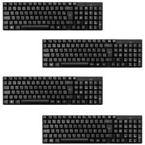 4 Teclado USB Multilaser TC193 Compacto Preto ABNT2