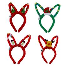 4 Tiaras Enfeites De Natal Com Led Pisca De Fadas Colorido