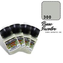 4 Tinta Decorfix 150 Fosco 37ml 300 Base Incolor Corfix