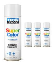 4 tinta spray branco brilhante tekbond