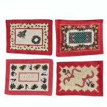 4 Toalha Natalina Para Bandeja Linhão 30x40cm Estampa