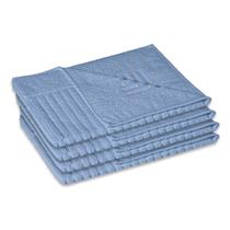 4 Toalha Piso Banheiro Antiderrapante 520g/m2 50x70 Maj Blue