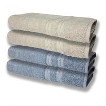 4 Toalhas Super Felpudas Grande E Grossa 80x150 Azul+bege 4 Toalhas Super Felpudas Grande E Grossa 80x150 Azul+bege