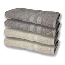 4 Toalhas Super Felpudas Grande E Grossa 80x150 Bege+cinza 4 Toalhas Super Felpudas Grande E Grossa 80x150 Bege+cinza