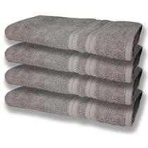4 Toalhas Super Felpudas Grande E Grossa Algodão 80x150 Itália Soft Beka - Cinza 4 Toalhas Super Felpudas Grande E Grossa Algodão 80x150 Itália Soft Beka - Cinza