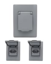 4 Tomada 4x2 Cinza Pial Aquatic 10a 250v Com Tampa
