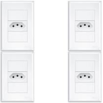 4 Tomada Padrão 2p+T 20A Com Placa Evidence - Fame 4 Tomada Padrão 2p+T 20A Com Placa Evidence - Fame