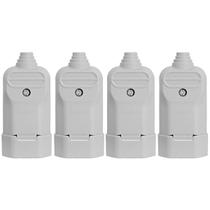 4 Tomada Plug Fêmea Prensa Cabo 3 Pinos Finos 10A Cinza 4 Tomada Plug Fêmea Prensa Cabo 3 Pinos Finos 10A Cinza