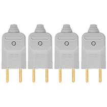 4 tomada plug Macho Prensa Cabo 2 Pinos finos 10a Margirius 4 tomada plug Macho Prensa Cabo 2 Pinos finos 10a Margirius