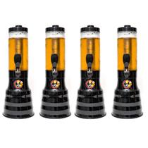 4 Torre De Chopp Cerveja Beer 2 L + 8 Refil Gelante Copo Removível Com Alça Preta 4 Torre De Chopp Cerveja Beer 2 L + 8 Refil Gelante Copo Removível Com Alça Preta