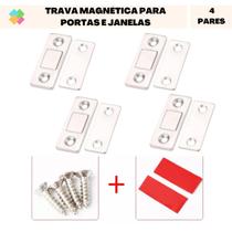 4 Trava Porta Móveis Fechadura Magnética Para Armário Gaveta 4 Trava Porta Móveis Fechadura Magnética Para Armário Gaveta