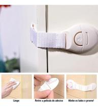 4 Travas Antiducha e Gaveta Bebê Segurança Infantil Flexível Multiuso Adesiva 3M Kit Proteção 4 Travas Antiducha e Gaveta Bebê Segurança Infantil Flexível Multiuso Adesiva 3M Kit Proteção