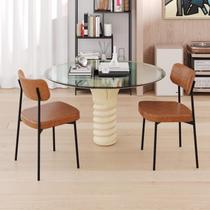 4 Un. Cadeira Fixa Estofada Mynna material sintético 4 Un. Cadeira Fixa Estofada Mynna material sintético