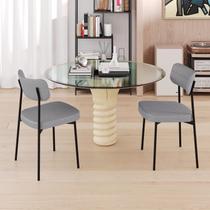 4 Un. Cadeira Fixa Estofada Mynna Tecido 4 Un. Cadeira Fixa Estofada Mynna Tecido