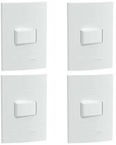 4 un conjunto interruptor simples lunare 10a 250v schneider