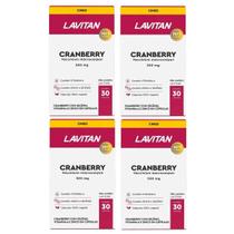 4 Un Lavitan Cranberry Zinco Selênio Vitamina C 30 Capsulas