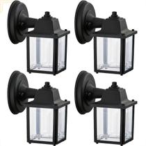 4 Un Luminaria Arandela Externo Colonial Plastico Preto alz17 4 Un Luminaria Arandela Externo Colonial Plastico Preto alz17