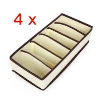 4 Un Organizador de Sutiã Roupas Íntimas 6 Nichos Gavetas