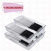 4 UN Organizador Grande De Facas Ideal Cozinha Gavetas Louça