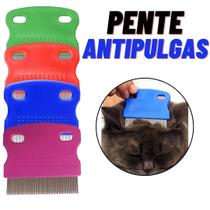 4 UN. Pente Antipulgas e Piolho para Pets - Remoção Eficiente e Cuidado da Pelagem de Cães e Gatos