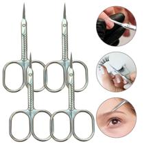 4 Un Tesoura De Manicure De Aço Inoxidável Precisão Cutícula Unhas Cabelo