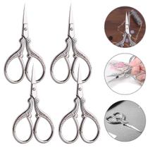 4 Un Tesoura De Unhas Aço Inox Pequena Corta Sobrancelha Tecido