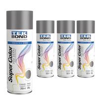 4 Un Tinta Spray Grafite 350ml 250g Alta Fixacao Tekbond 4 Un Tinta Spray Grafite 350ml 250g Alta Fixacao Tekbond